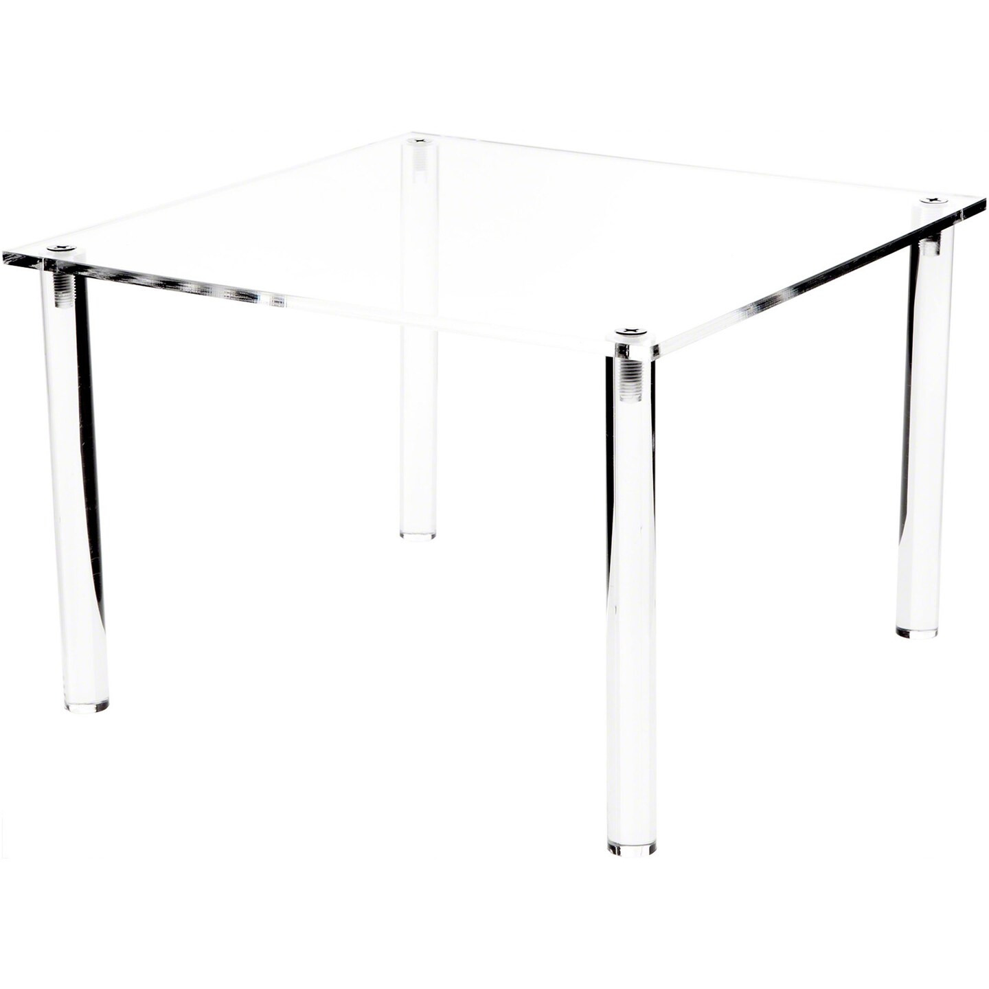 Plymor Clear Acrylic Square 4-Leg Display Riser, 8&#x22; H x 12&#x22; W x 12&#x22; D