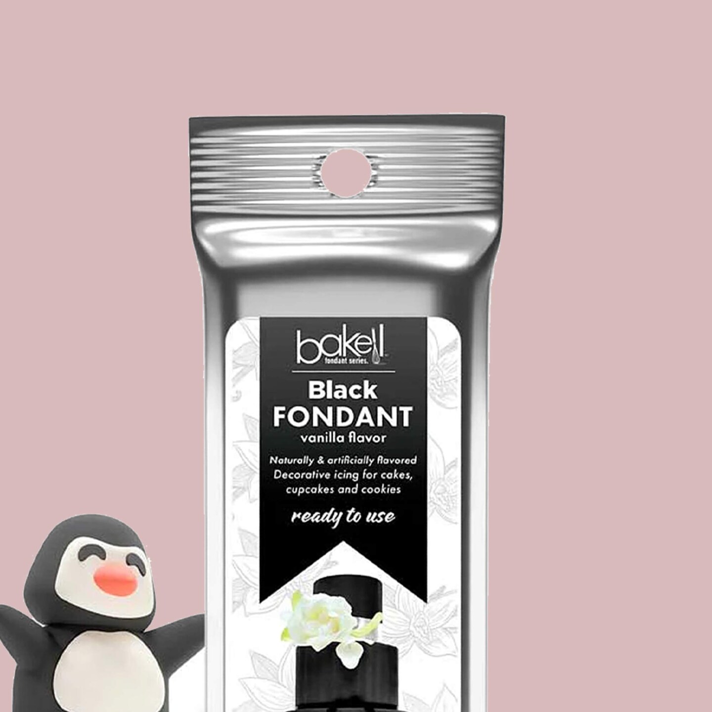 Bakell&#x27;s Satin Black Ice Vanilla Fondant 4.4 oz.
