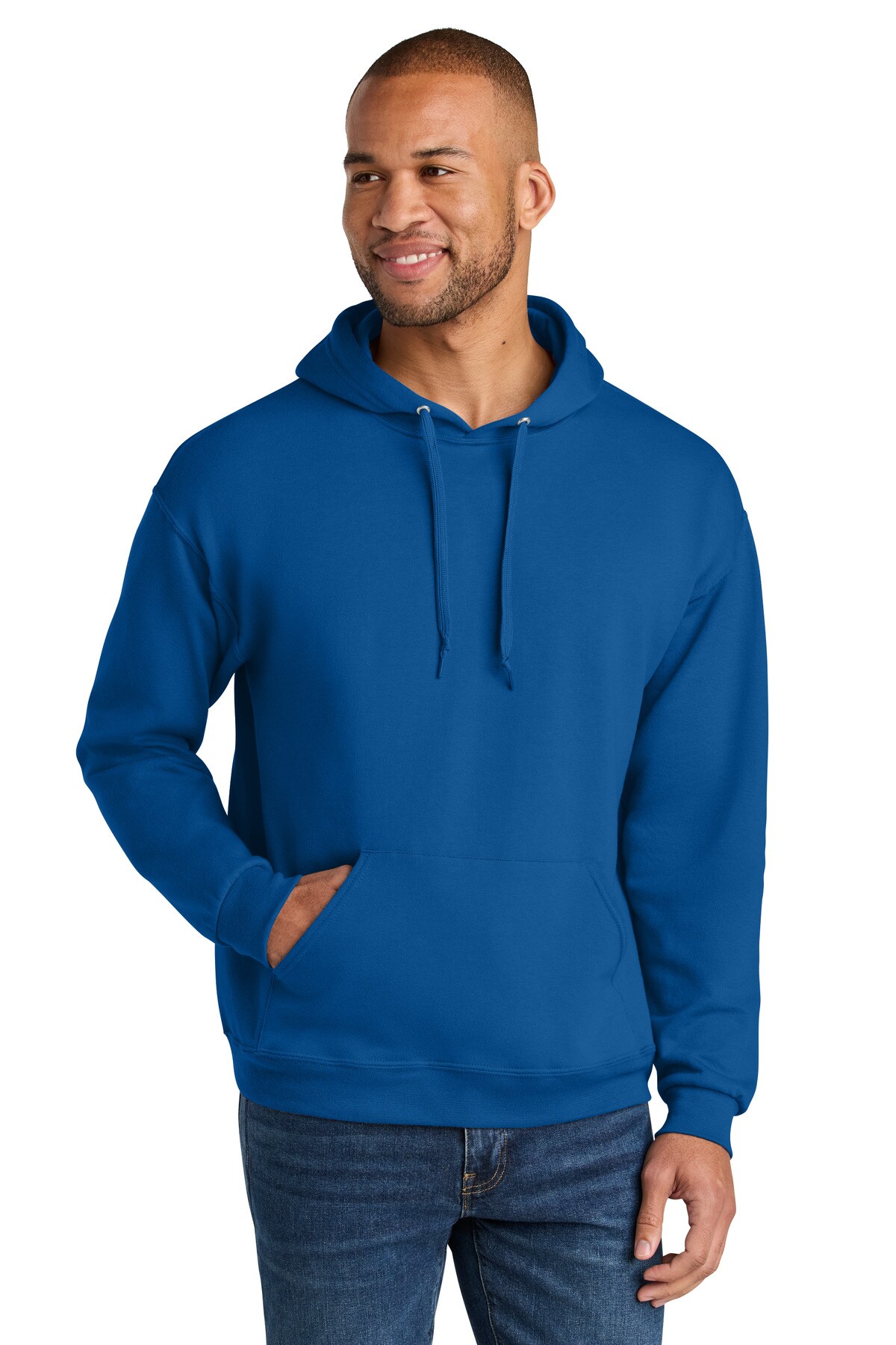 Jerzees® Ultimate Unisex CVC Ring Spun Long Sleeve Hooded Sweatshirt