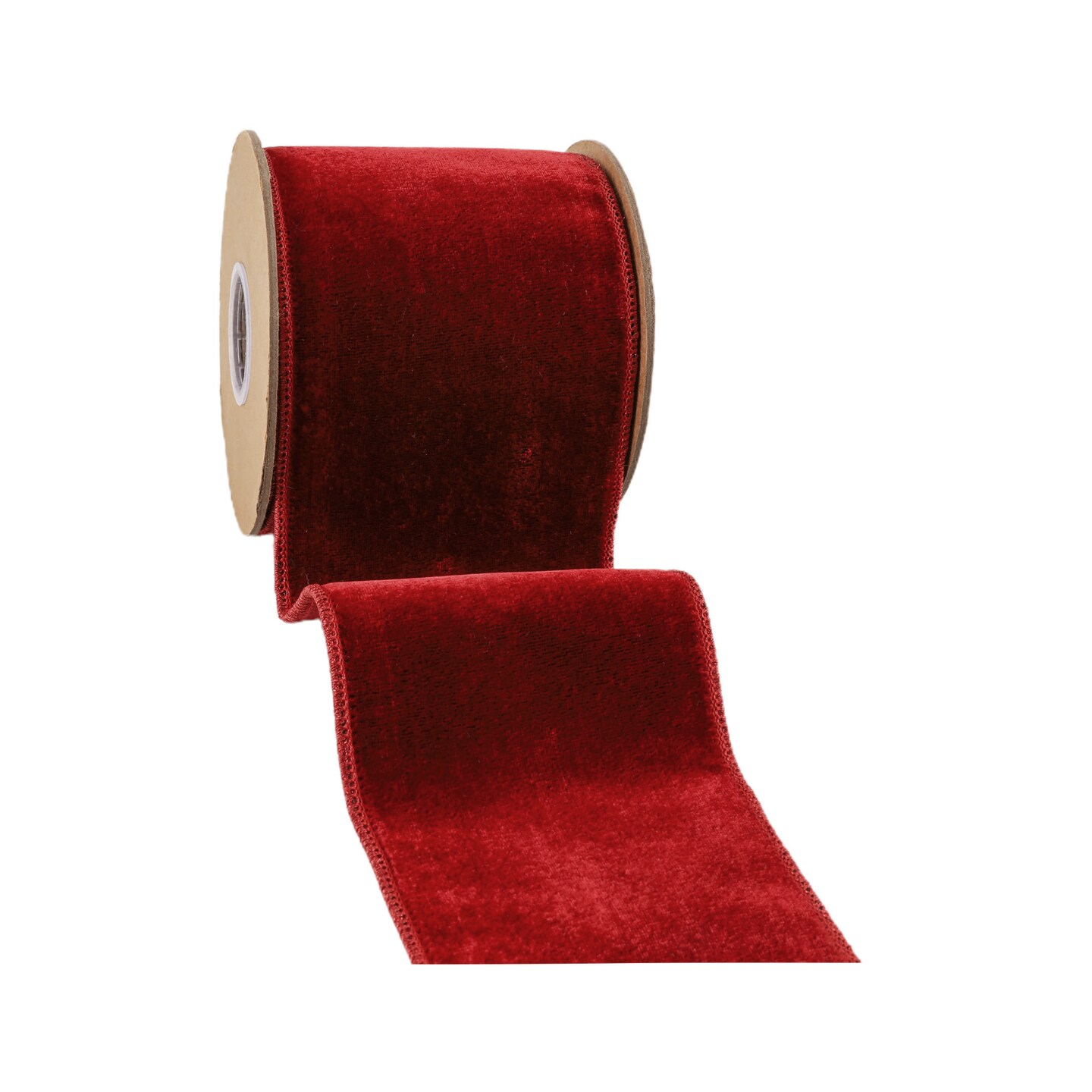 LaRibbons 2 1/2" - 4" Wired Premium Velvet Ribbon w/ Metallic Dupioni Backing | 5 Yard Roll