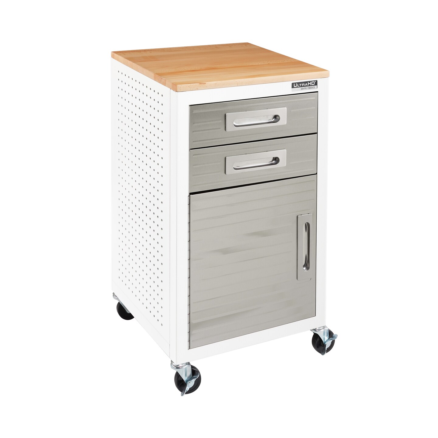 Seville Classics UltraHD 2-Drawer Rolling Cabinet, Color: Granite