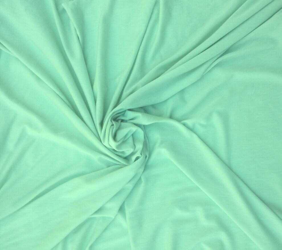1 Yard Spearmint Tencel Spandex Jersey Soft Stretchy Sustainable Material Fabric