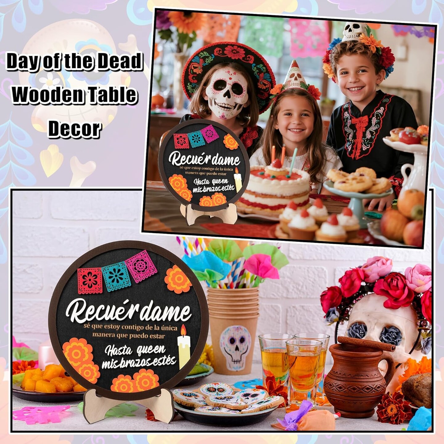 Day of the Dead Table Decoration (Black)