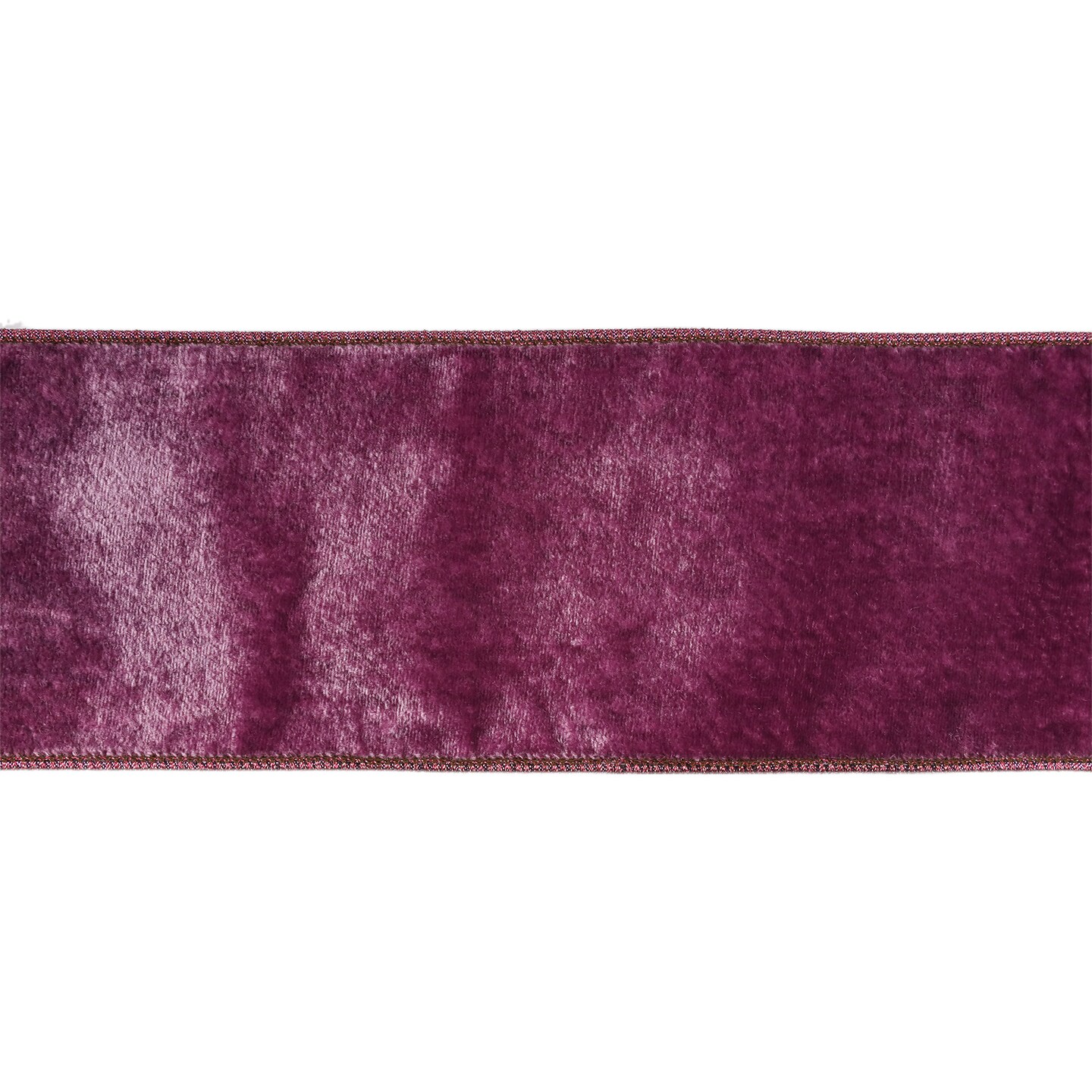 LaRibbons 2 1/2&#x22; - 4&#x22; Wired Premium Velvet Ribbon w/ Metallic Dupioni Backing | 5 Yard Roll