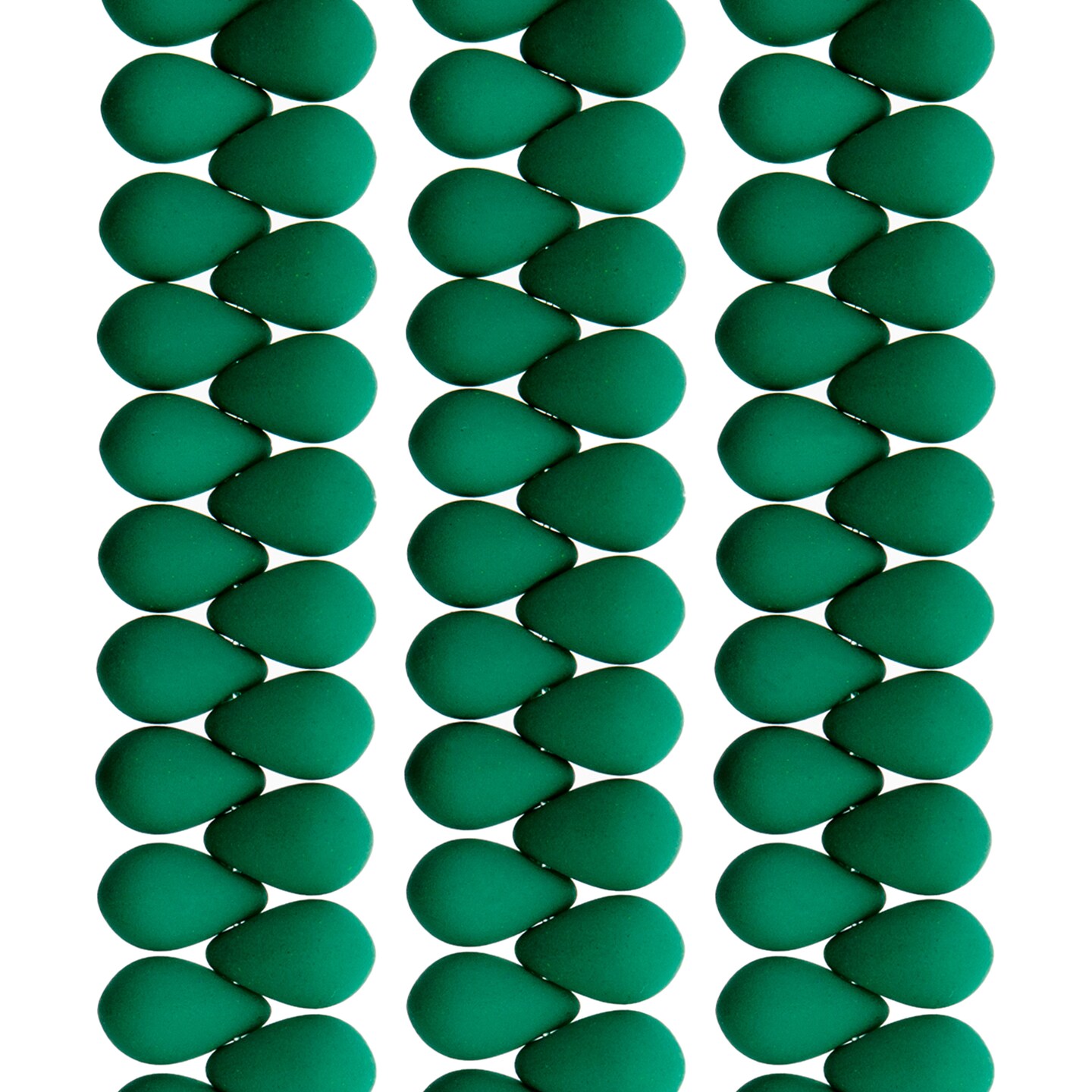 John Bead 114pcs 6x9mm Czech Glass White Alabaster Velvet Drop Bead Strands