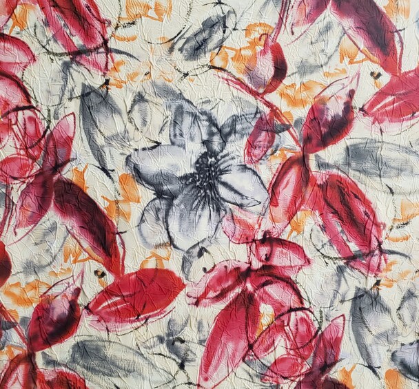 1 Yard Crushed Chiffon Fabric Lightweight Sheer Polyester with Soft Drape 54" Wide