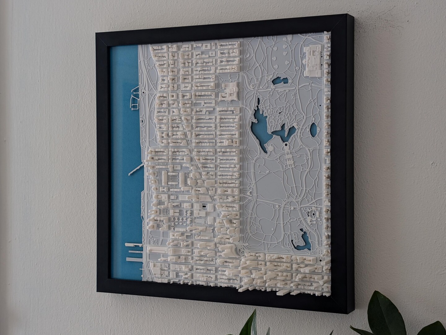 3D NYC Upper West Side South Half Map | Framed Upper West Side Art