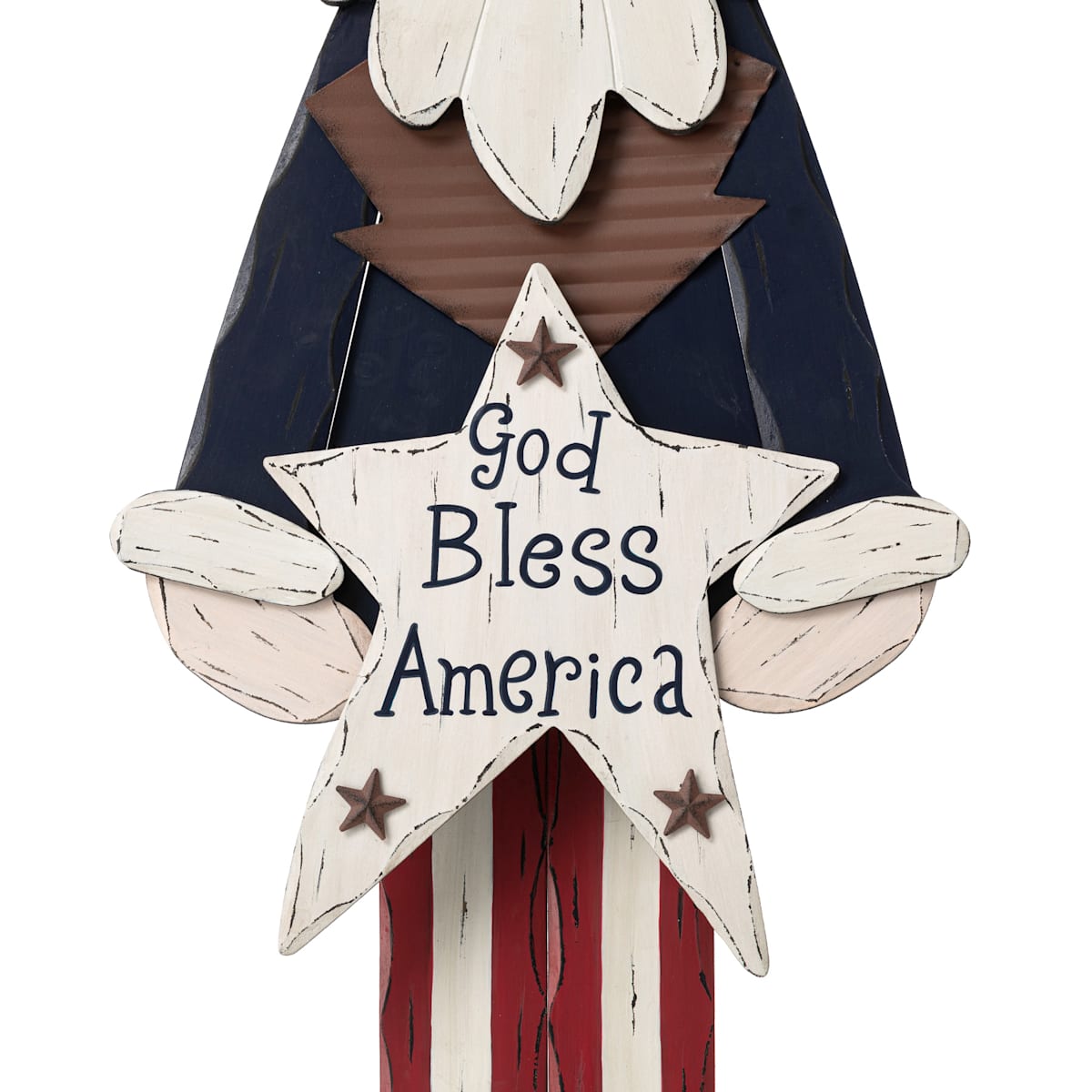 36&#x22;- Rustic Uncle Sam Patriotic Figurine