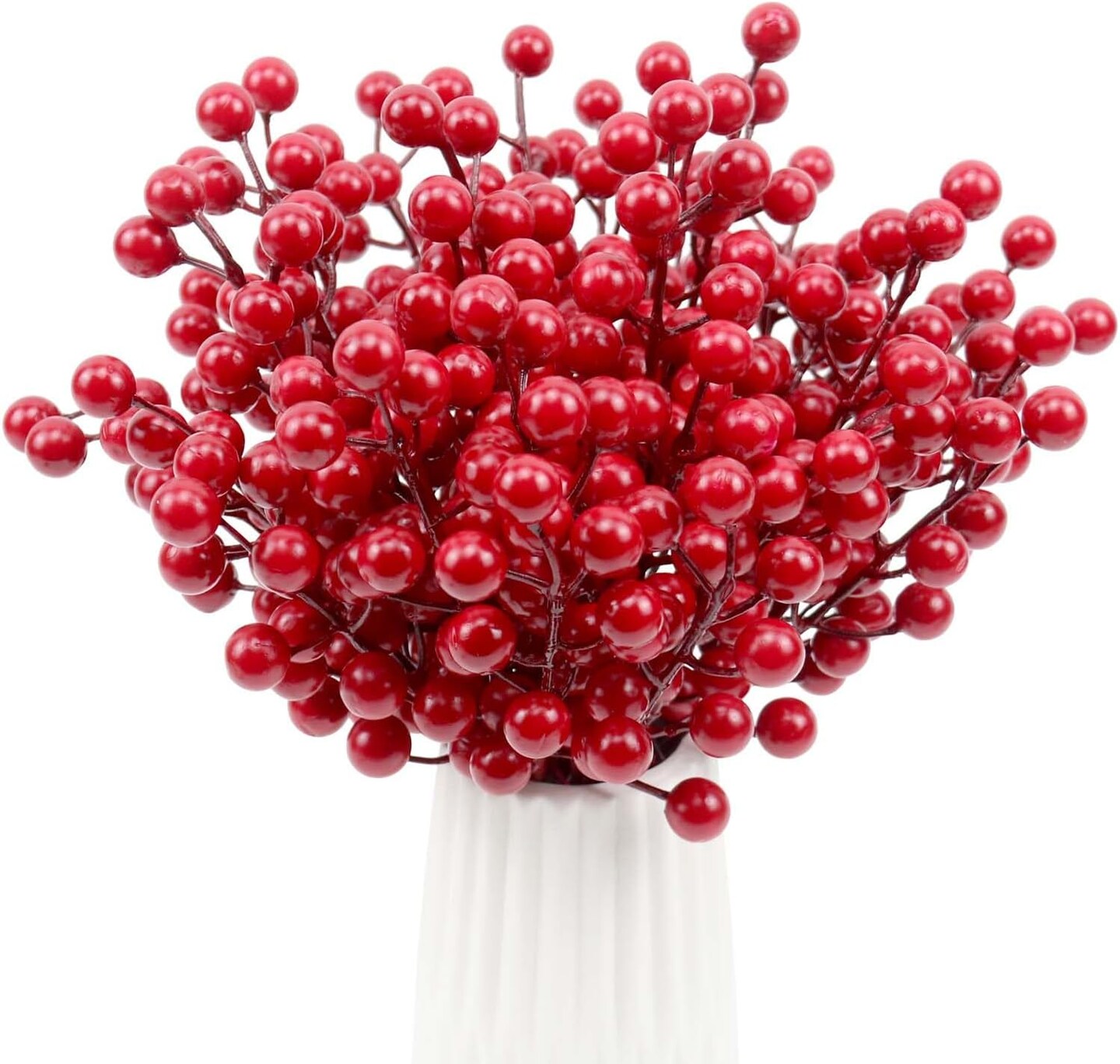 30 Pack Red Berry Stems (Red)