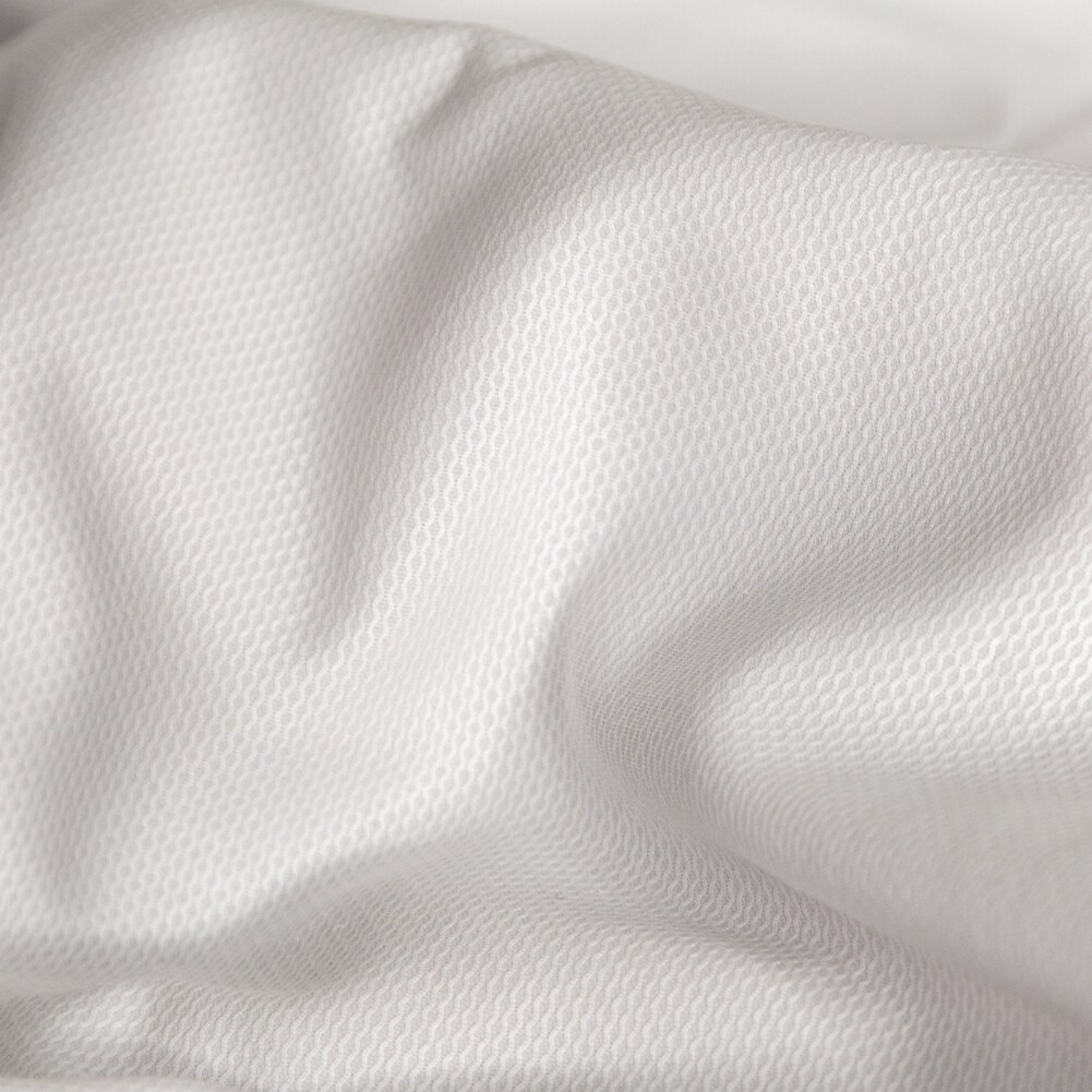 1 Yard White Birdseye Organic Cotton Pique Fabric Otranto Collection
