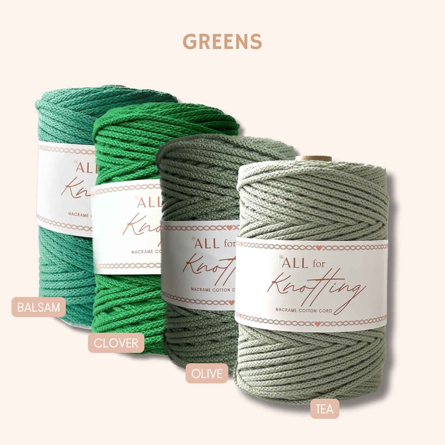 5mm Braided Cords for Macrame, approx 390ft/130yds - All for Knotting