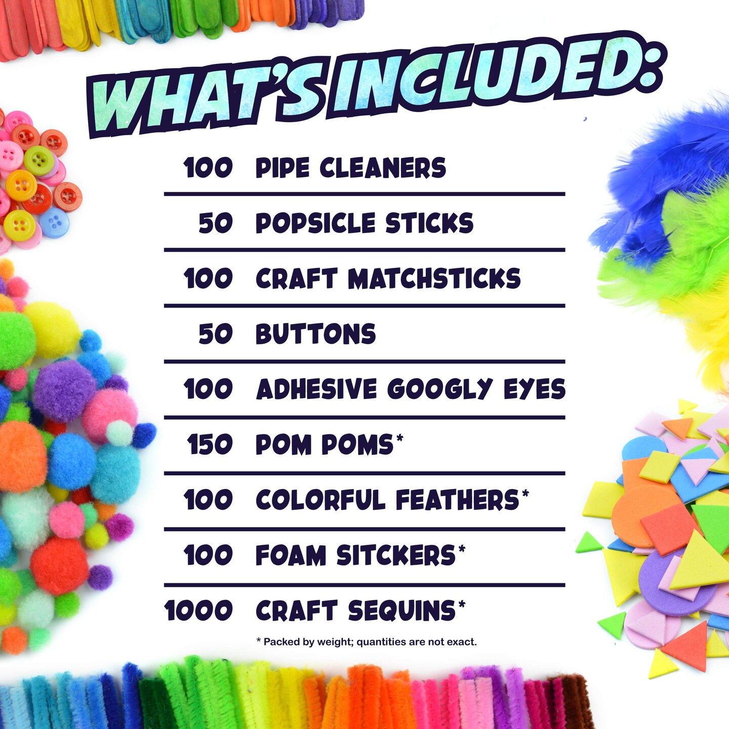Arts &#x26; Crafts Supplies Kits &#x26; Materials Set for Kids, Toddler &#x26; Organizer Storage Tote Bag