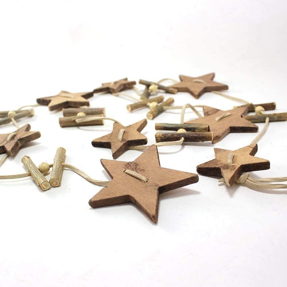 100 Pcs Unfinished Wooden Star Ornaments – Assorted Sizes Blank Wood Cutouts for Christmas, Wedding, Party & DIY Crafts