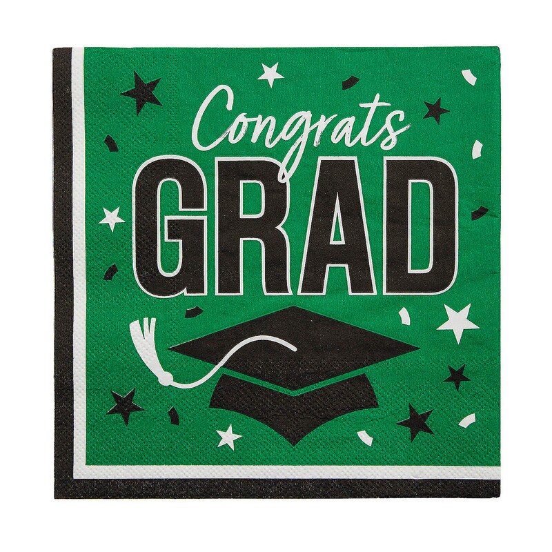 Graduation Party Napkins 50 Count Congrats Grad Design 6.5 Inch Luncheon Size