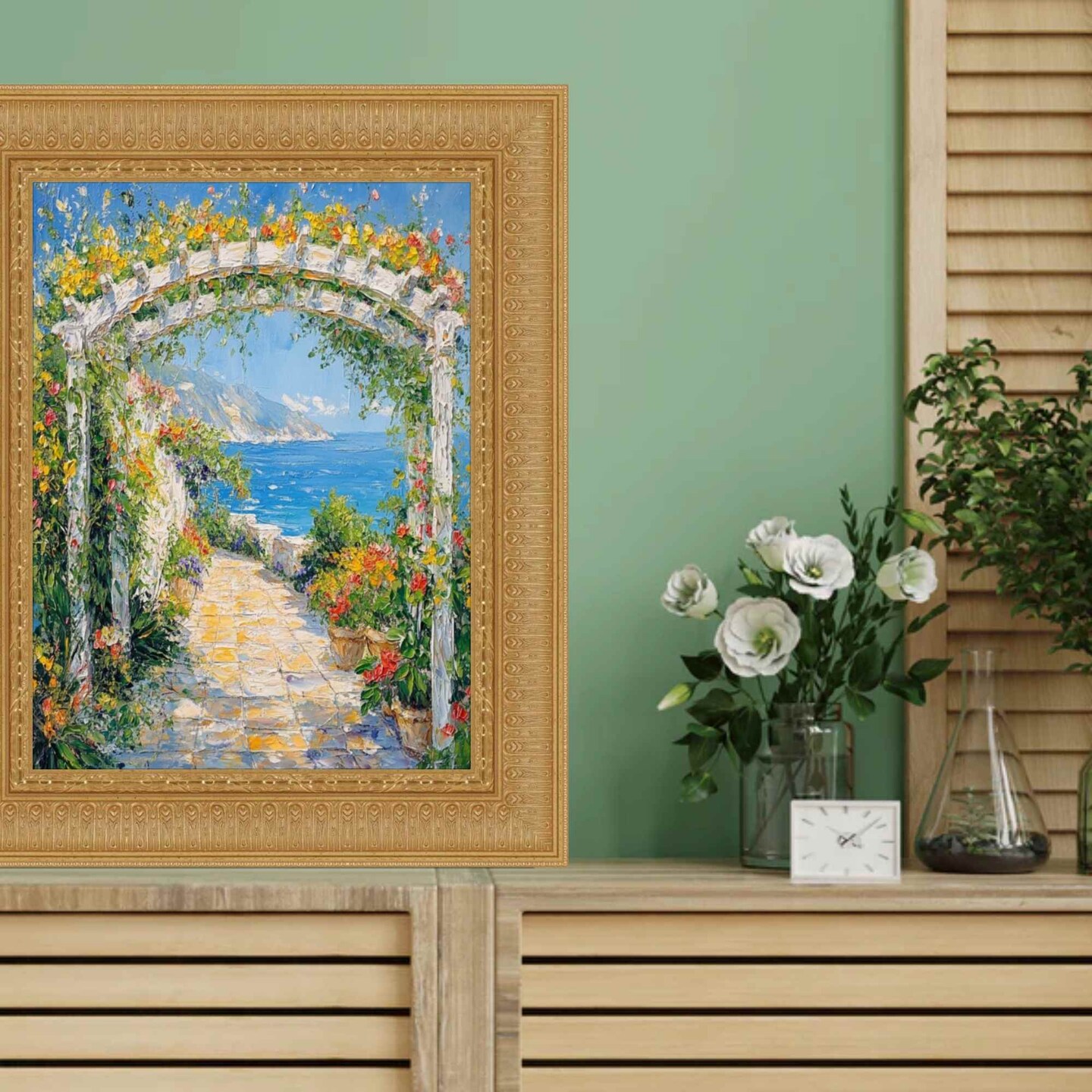 Wide Victorian Gold Baroque Picture Frame 24x48 frame