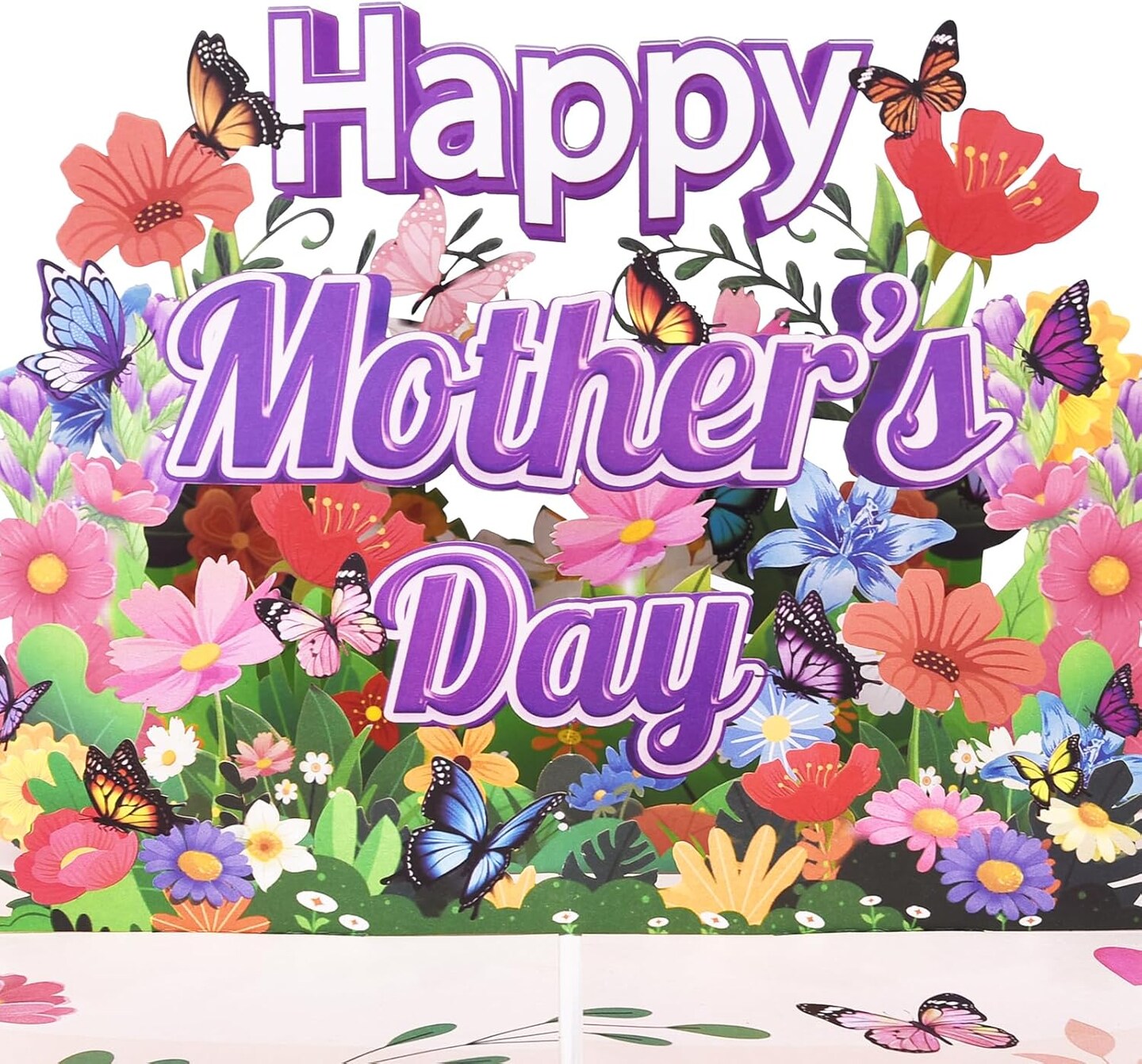 Mother’s Day Card Making Kit – 3D Floral & Butterfly Pop-Up Greeting Card for Mom, Wife, or Grandma with Blank Note Card, Elegant Keepsake