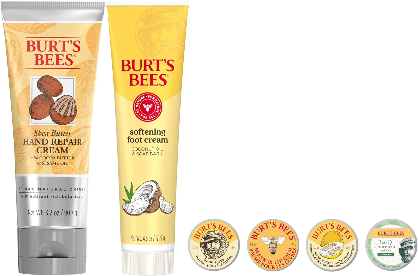 Burt's Bees Gifts Ideas - Classics Set, 6 Products in Giftable Tin – Cuticle Cream, Hand Salve, Lip Balm, Res-Q Ointment, Hand Repair and Foot Cream