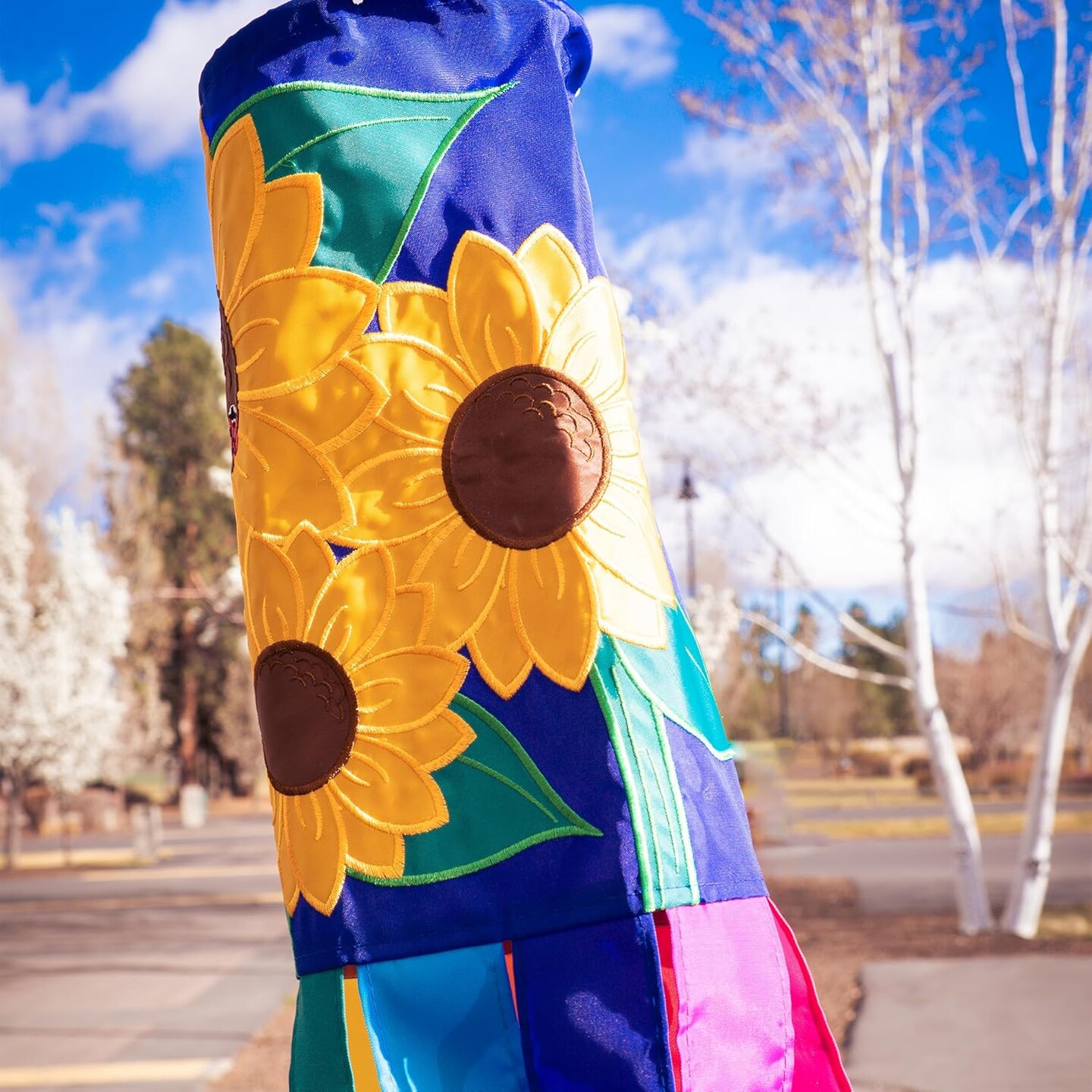 In the Breeze 5142 - Sunflowers 40 Inch Windsock - Outdoor Sunflower Decoration