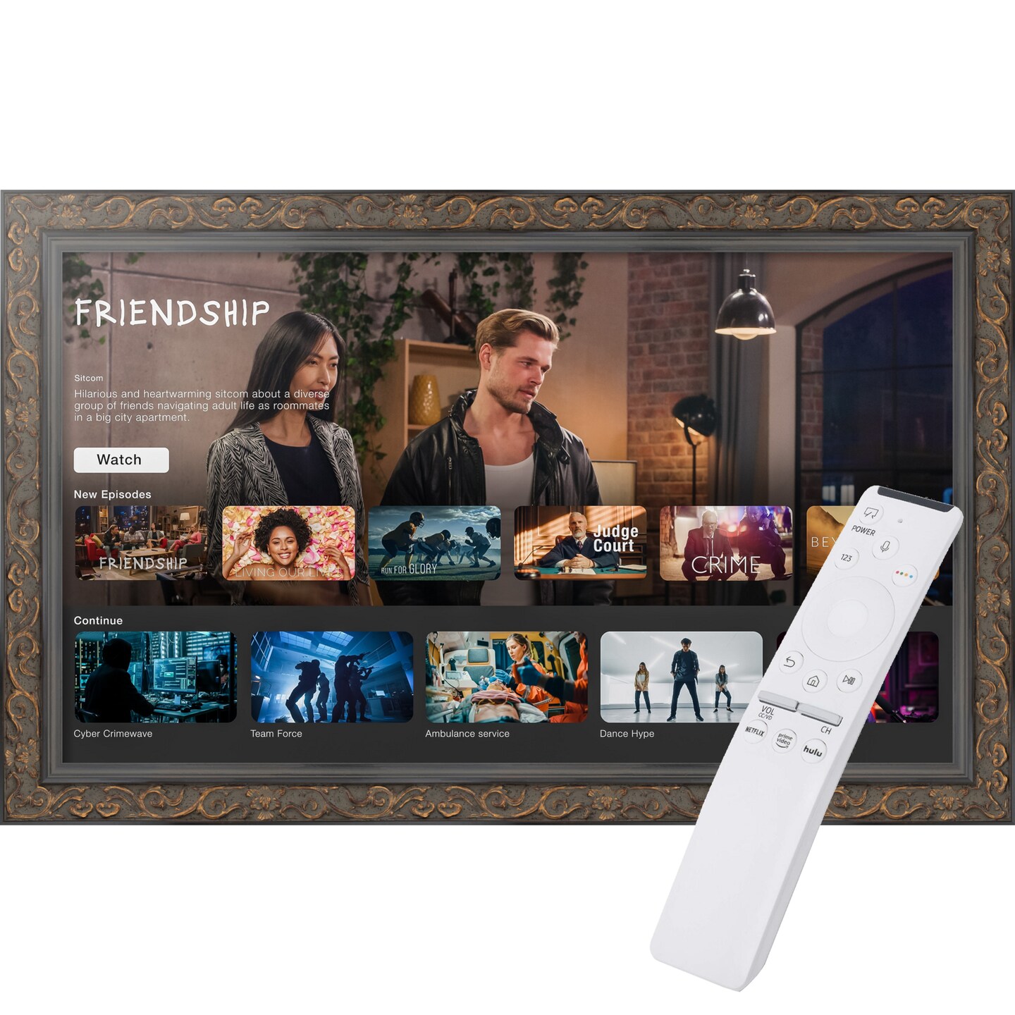 The Samsung Frame TV TV Frame, Ornate Frame TV (Fits 2021-2025 Models)