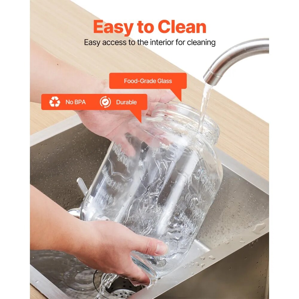 Drink Dispenser 3 Pack 1 Gallon Glass with Infuser and Spigot