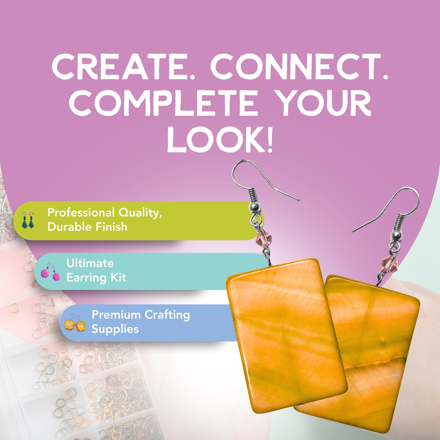 Incraftables Earring Making Kit (5 Colors). DIY Earring Kits for Jewelry Making Supplies w/ Hypoallergenic Earring Hooks, Backs, Display Cards, Bags, Nose Pliers, Ring Opener &#x26; Tweezers for Adults