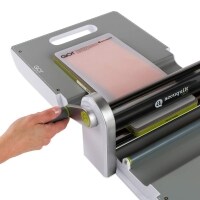 AccuQuilt GO! Big Electric Fabric Cutter Starter Set - 90% Faster Than Scissors or Rotary Cutters | Cuts 6 Layers of Fabric | Accurate Cuts Every Time | Compatible with 375+ GO! Dies | Portable & Easy to Store