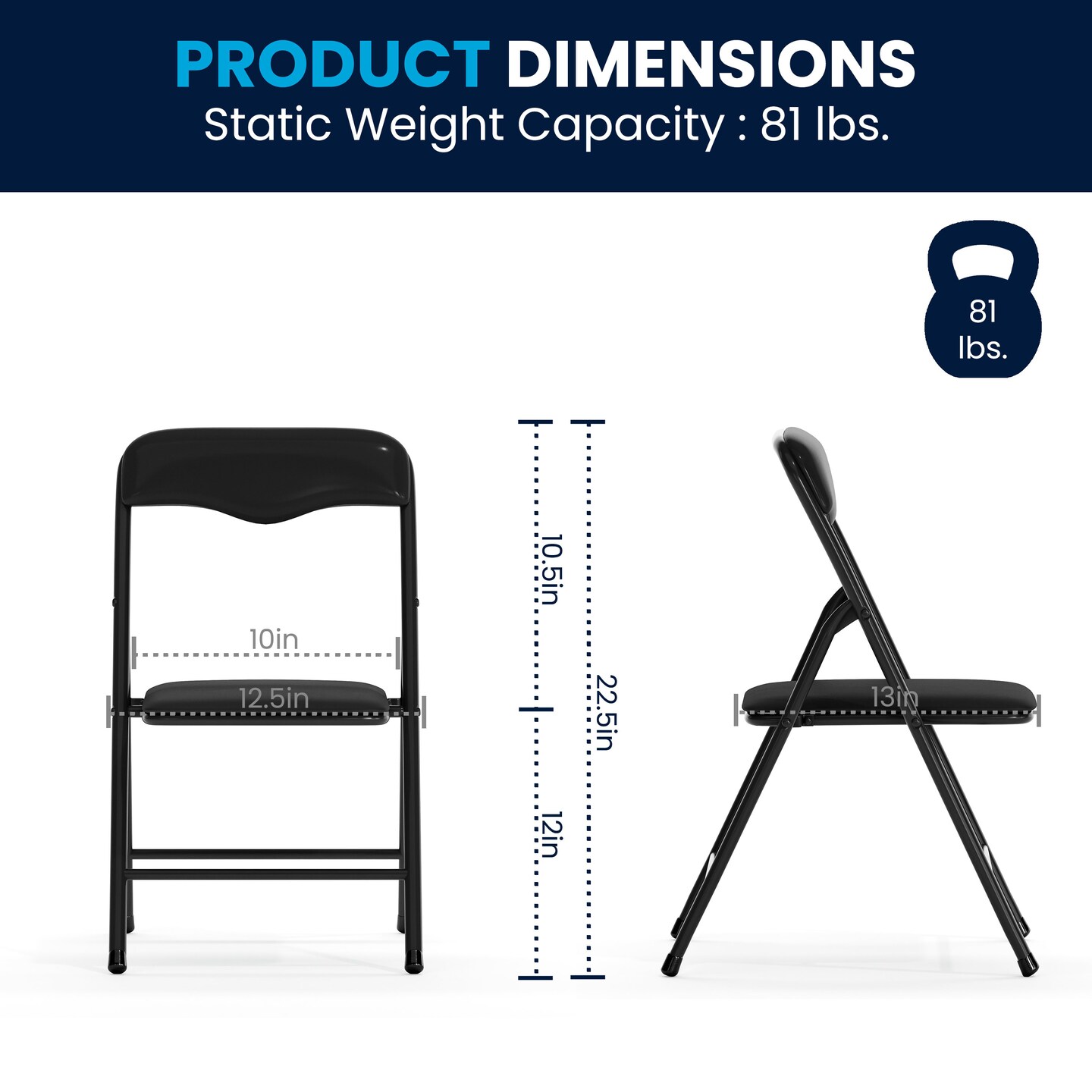 Emma and Oliver Kids 5 Piece Folding Table and Chair Set - Kids Activity Table Set