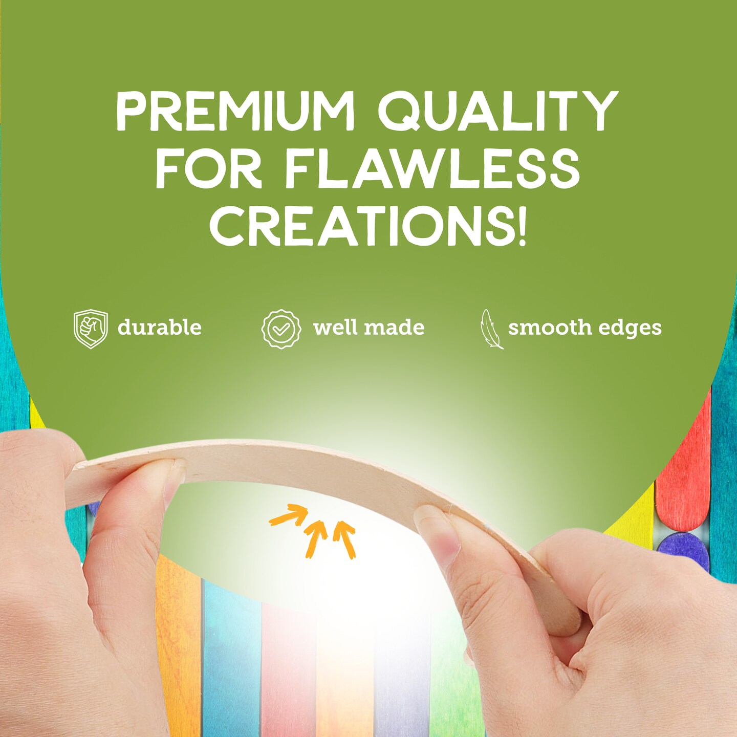 Incraftables Colored Popsicle Sticks for Crafts 600pcs (7 Colors). Large Colorful Wood Craft Sticks for DIY Decor & Ice Cream. Bulk Wide & Jumbo Wooden Craft Popsicle Sticks for Kids & Adults (4.5”)