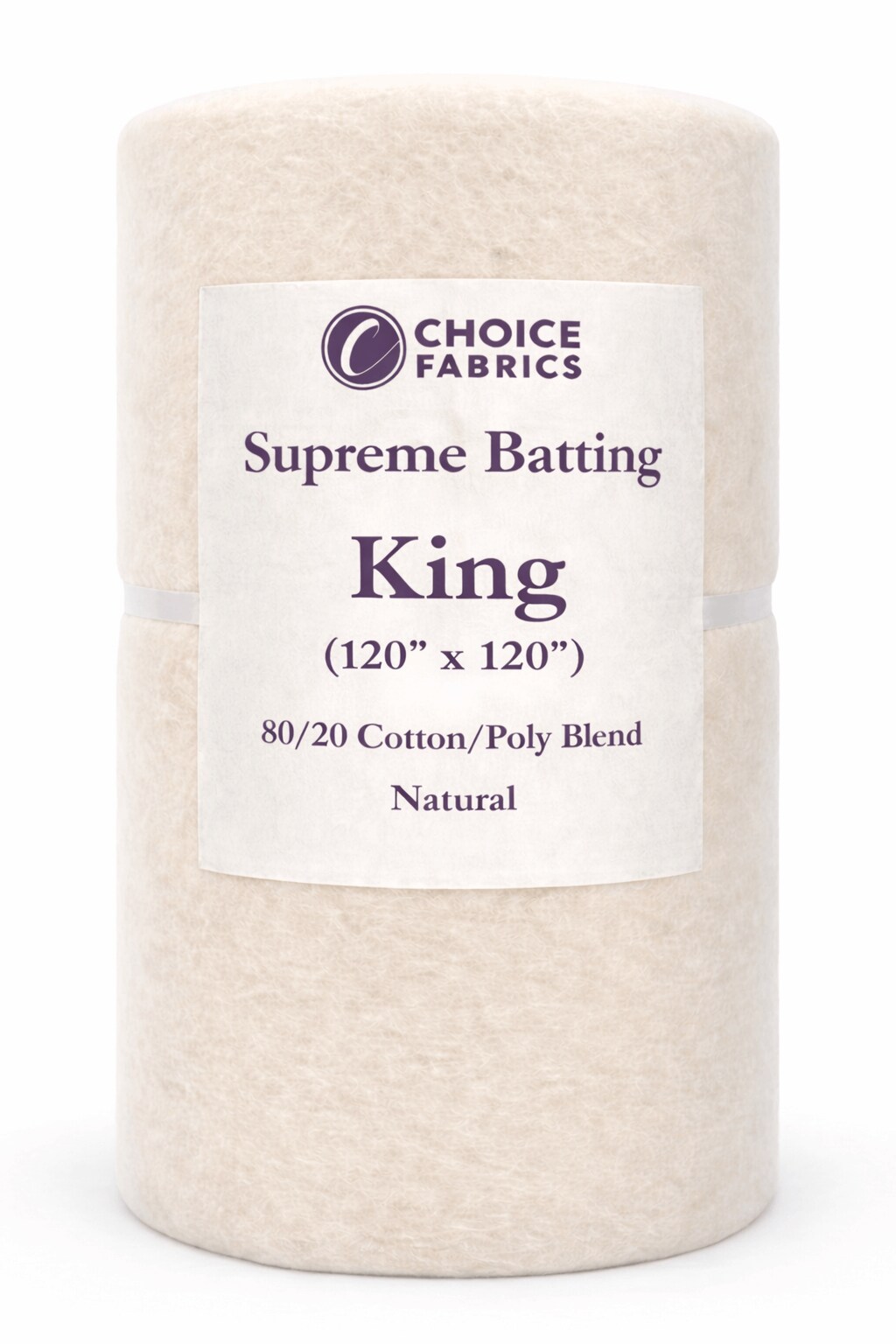 Choice Supreme Batting - 80/20 Cotton/Poly Blend - King (120" x 120")