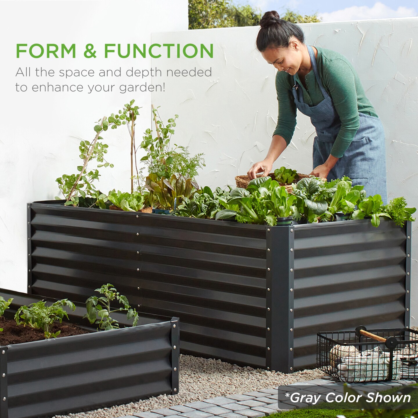 Best Choice Products 6x3x2ft Outdoor Metal Raised Garden Bed, Planter Box for Vegetables, Flowers, Herbs