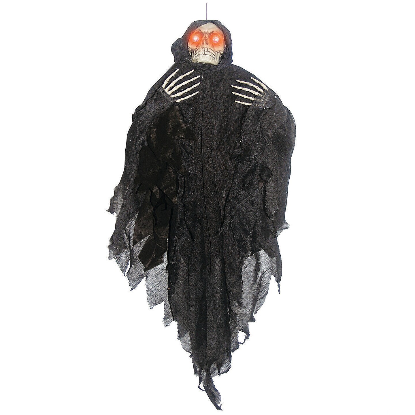 Terrifying Black Hanging Reaper with Tattered Robes