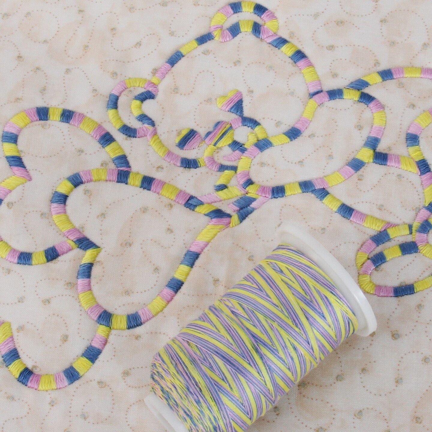Threadart Multicolor 100% Cotton Thread | Variegated Colors for Quilting, Sewing, and Embroidery | 40/3wt - 600M (660 Yards) Cones | Long Staple Low Lint | 22 Colors