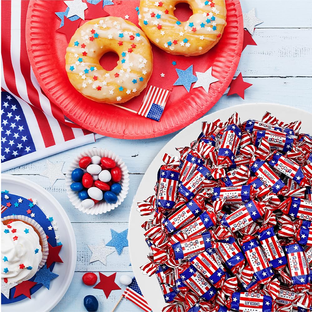 2 Pound Pack - Fourth of July Candy Bulk Red White and Blue