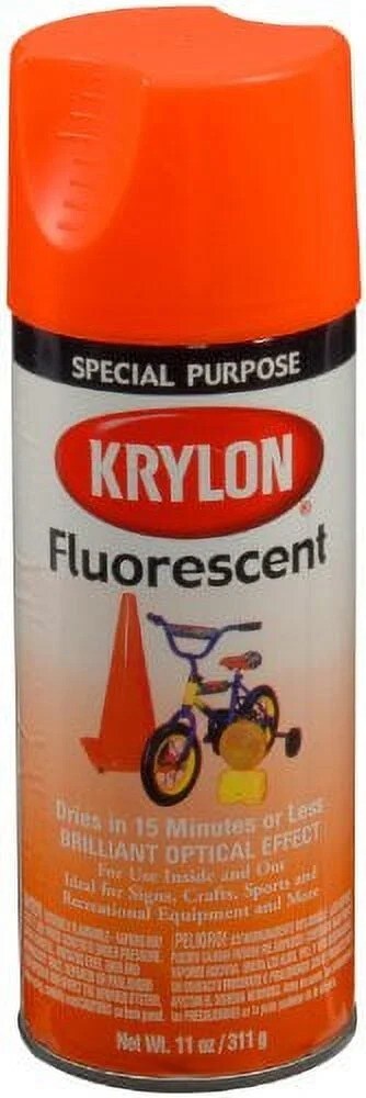 Krylon 11 oz Fluorescent Spray Paint, Yellow/Orange