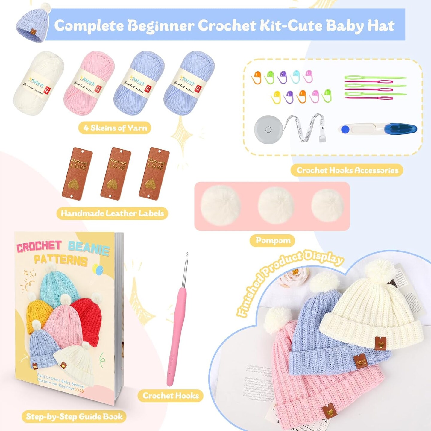 Crochet Kit for Beginners (Baby Hat)