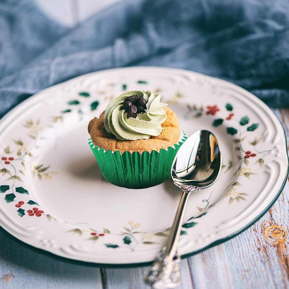 500 Pack Green Baking Cups Cupcake Liners for Baking(Green)