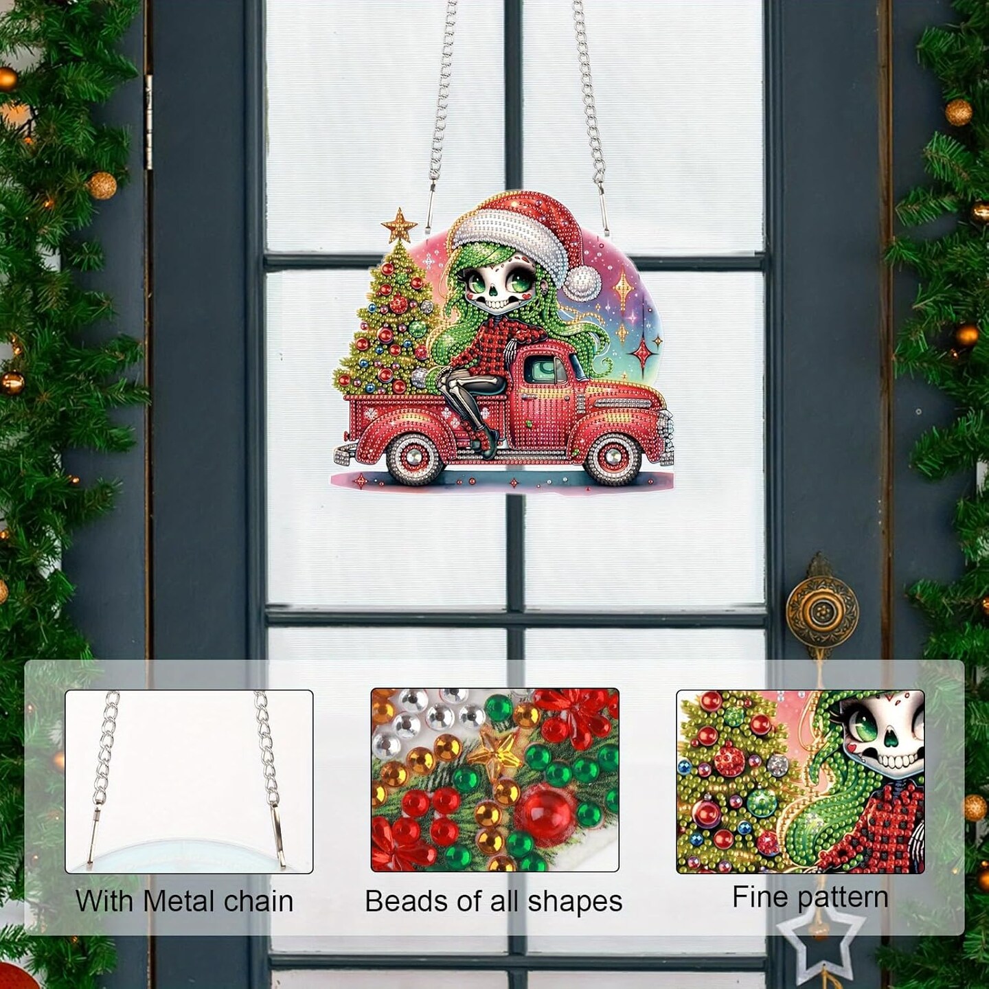 5D DIY Diamond Painting Pendant kit, Coach Christmas Tree