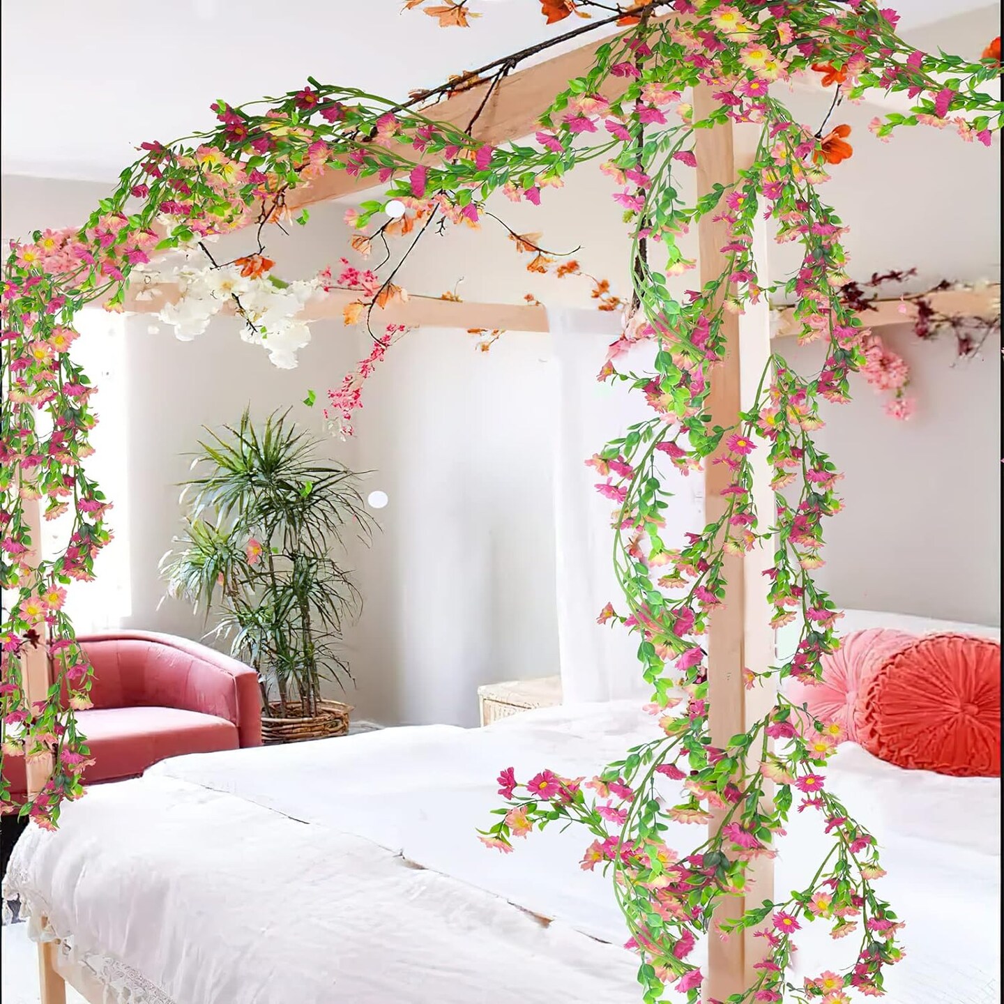 Artificial Daisy Flowers Vine Silk Flower Garland