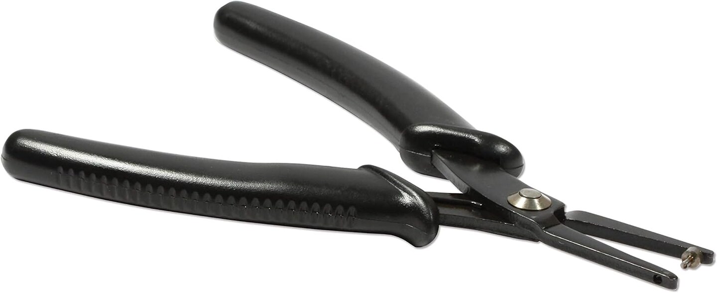 The Beadsmith Hi-Tech Round Nose Pliers,with high Carbon Steel Head, Black Comfort Grip Handle with Spring, Tool for Jewelry Making, Electronics or Micro Mechanics