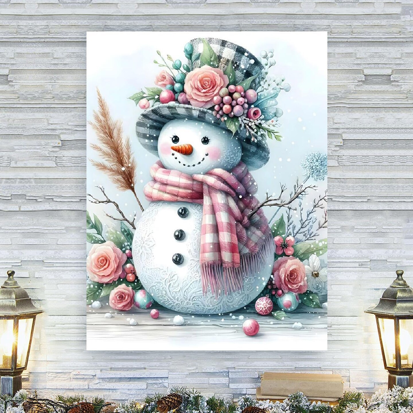 Christmas Diamond Painting Kits for Adults - Snowman Diamond Art Kits (12x16inch)