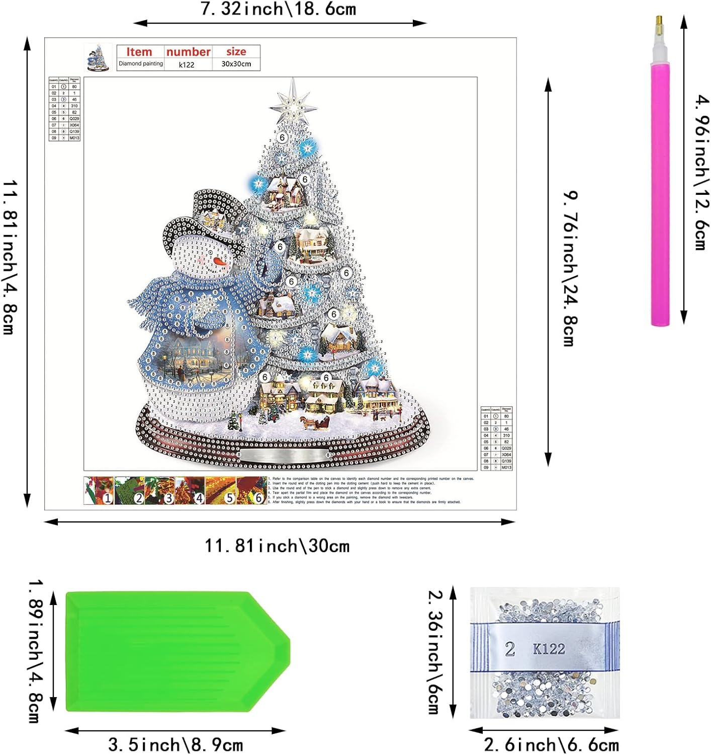 Christmas Diamond Painting Kits Special Shaped Rhinestones Winter 5D