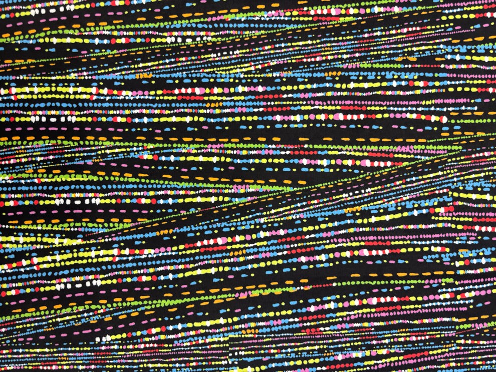1 Yard Abstract Line Spandex Fabric for Swimwear Leggings Costumes Dancewear 58/60 Inch Width