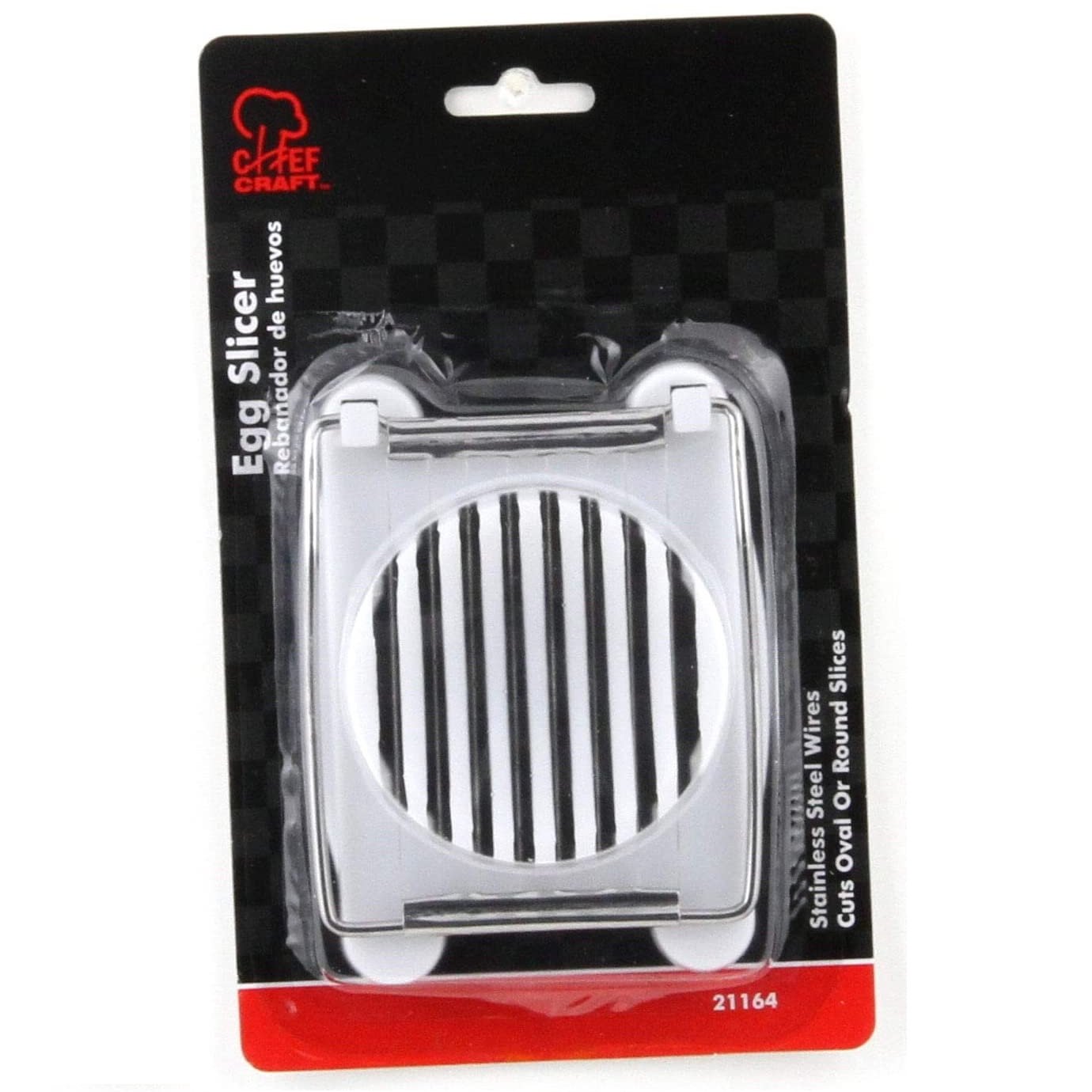 Chef Craft Stainless Steel Wire Egg Slicer - Cuts Oval or Round Slices