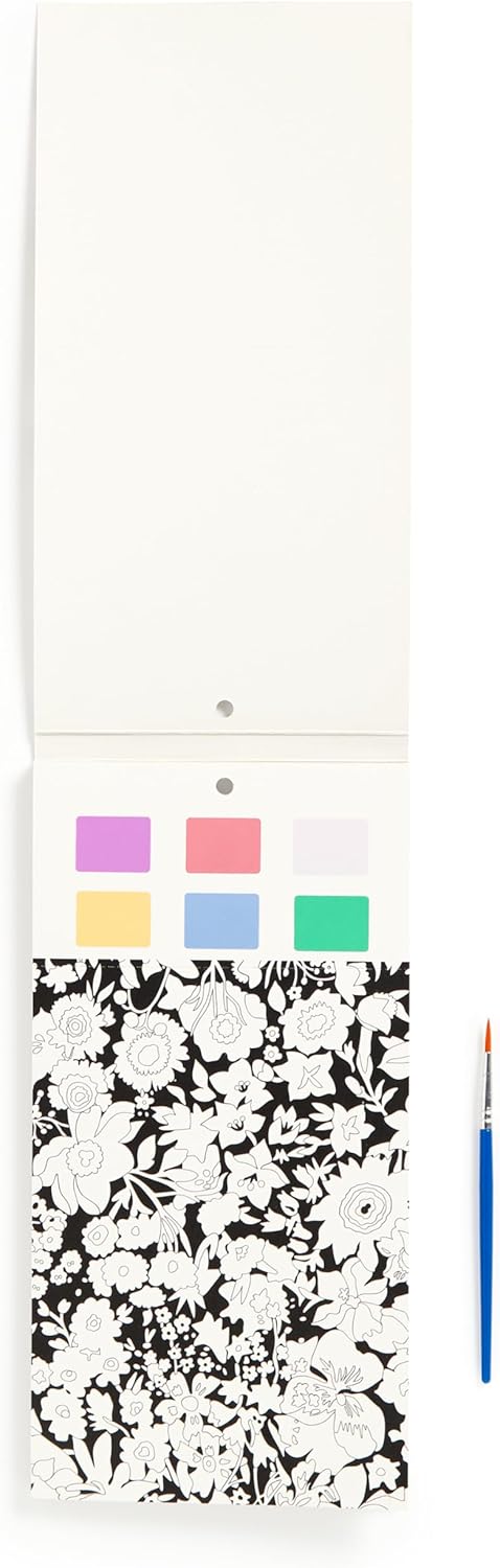 Paint in Notecard Set Featuring Beautiful Liberty Prints Includes 6 Paint Colors and Paint Brush