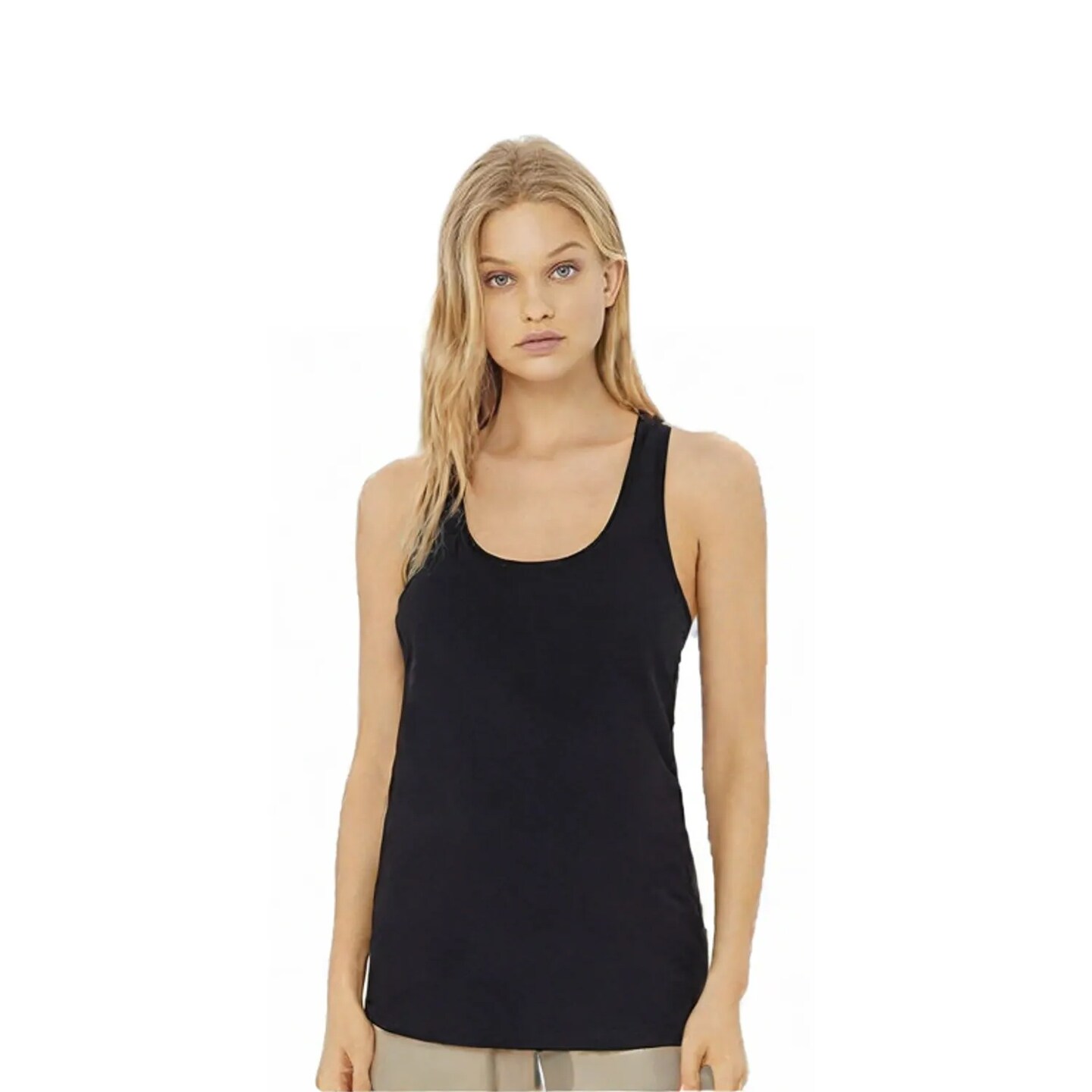 BELLA + CANVAS Women’s Jersey Racerback Tank Top for Activewear Style & Custom Print Casual Tank