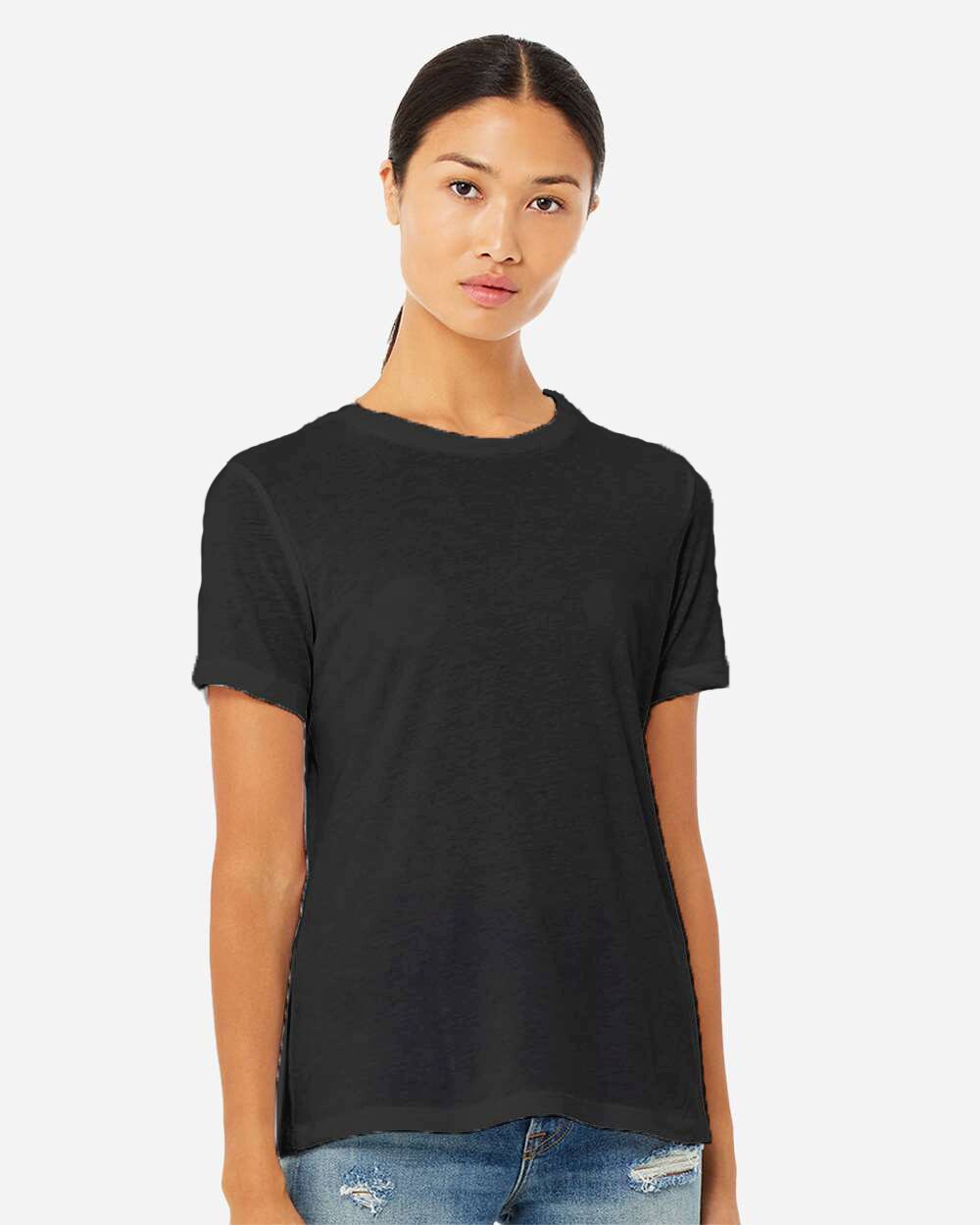 BELLA + CANVAS Women’s Relaxed Fit Crew Neck Short Sleeve Triblend Tee for Printing & Summer Wear