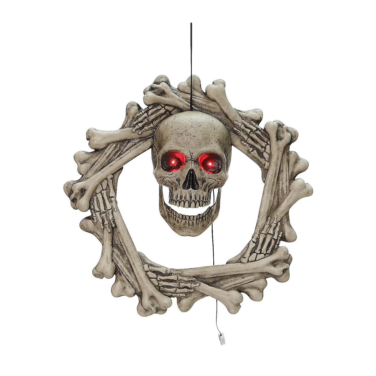 Bone Wreath Animated Halloween Decor 18&#x22;