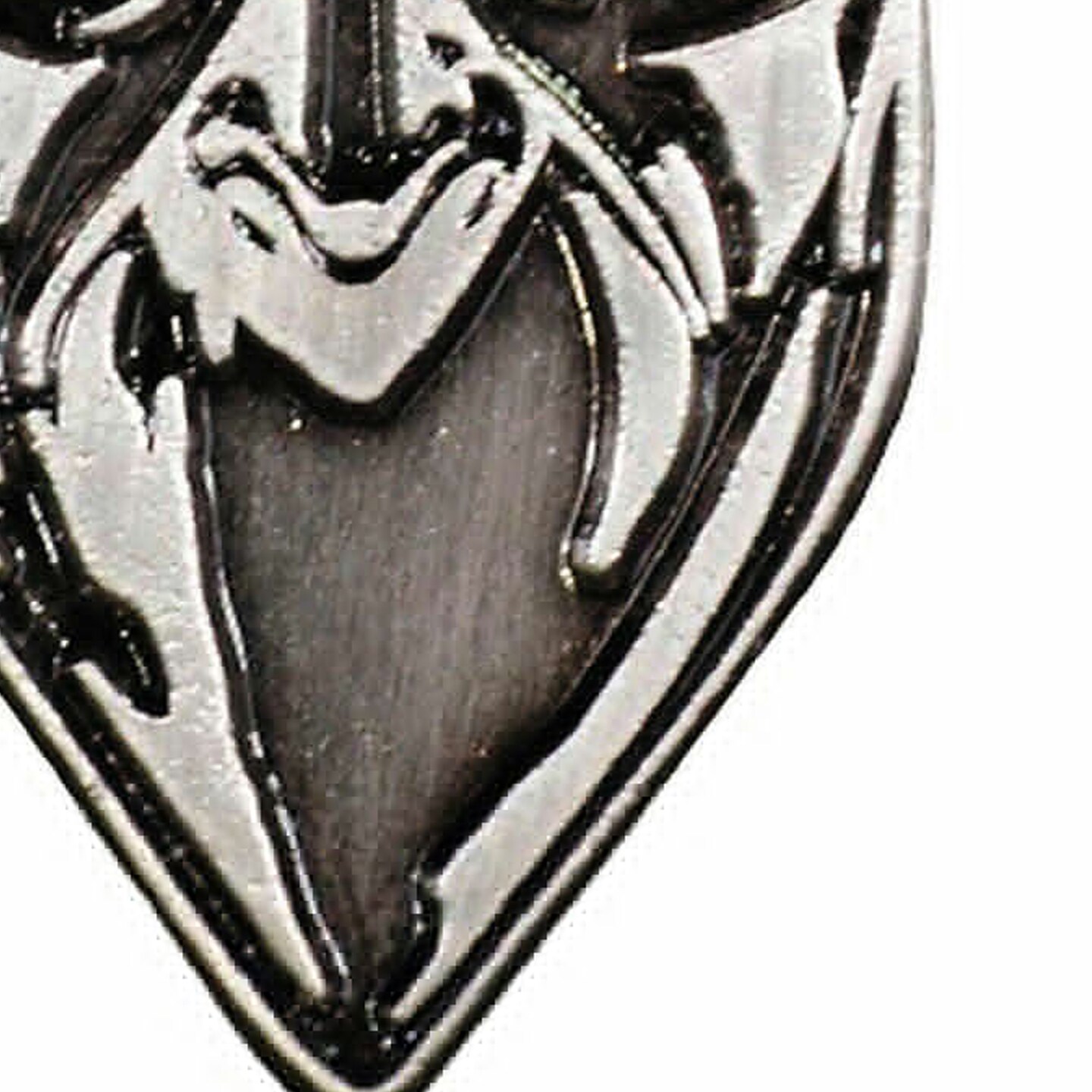 Ghost Nameless Ghoul Face Antique Nickel Enamel Pin 1 1/2&#x22;