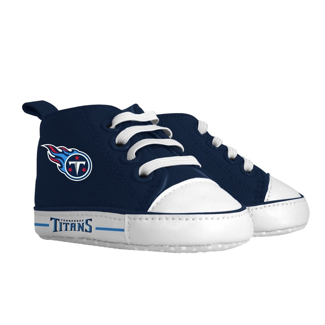 Tennessee Titans Baby Shoes High Top Pre-Walkers Unisex Soft Fabric Grippers