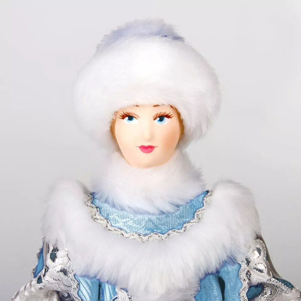 11" Snow Maiden Collectible Doll Handmade Christmas Snow Maiden Snegurochka